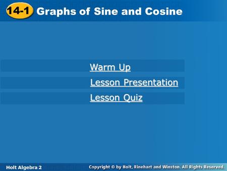 Graphs of Sine and Cosine