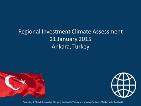 Regional Investment Climate Assessment 21 January 2015 Ankara, Turkey.