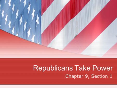 Republicans Take Power Chapter 9, Section 1. Election of 1800 _____________ supported President Adams for 2 nd term w/Charles Pinckney as VP from S. Carolina.