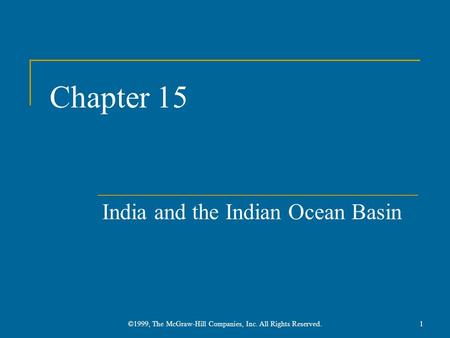 India and the Indian Ocean Basin