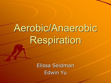 Aerobic/Anaerobic Respiration Elissa Seidman Edwin Yu.