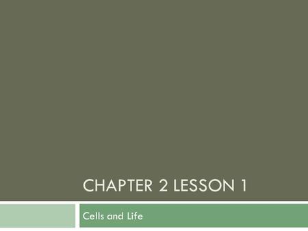 CHAPTER 2 LESSON 1 Cells and Life. Cell Theory  Matthias Schleiden- German Scientist-  Studied plant cells  Theodor Schwann- German Scientist-  Studied.
