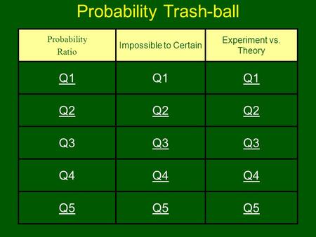 Probability Trash-ball