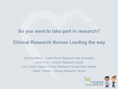 So you want to take part in research