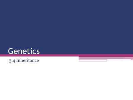 Genetics 3.4 Inheritance. Mendel and the principles of inheritance Gregor Mendel  mendel-39282http://www.biography.com/#!/people/gregor-