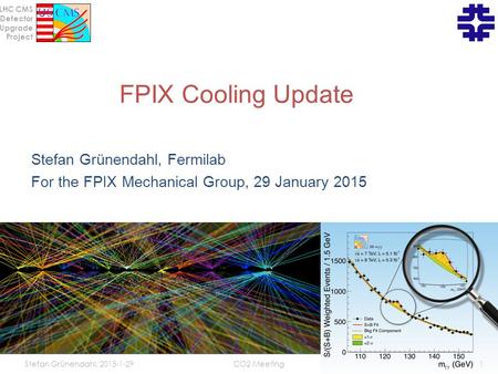 LHC CMS Detector Upgrade Project FPIX Cooling Update Stefan Grünendahl, Fermilab For the FPIX Mechanical Group, 29 January 2015 Stefan Grünendahl, 2015-1-29.