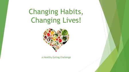 Changing Habits, Changing Lives! A Healthy Eating Challenge.