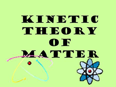 KINETIC THEORY OF MATTER. 3 STATES OF MATTER SOLID LIQUID GAS.