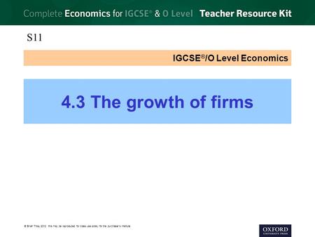 IGCSE®/O Level Economics