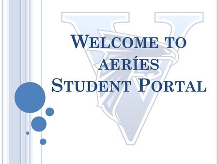 W ELCOME TO AERÍES S TUDENT P ORTAL. G ETTING S TARTED 1. Personal email Account 2. Student Permanent ID Number 3. Home Phone Number 4. Verification Code.