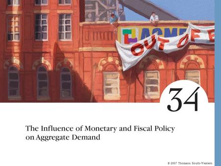 © 2007 Thomson South-Western. The Influence of Monetary and Fiscal Policy on Aggregate Demand Many factors influence aggregate demand besides monetary.