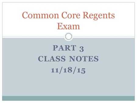 Common Core Regents Exam