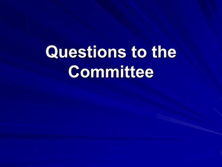 Questions to the Committee. Question 1. The Agency has accepted durable responses in hematologic malignancies for approval for both chronic leukemias.