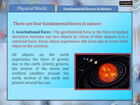 Fundamental Forces in Nature