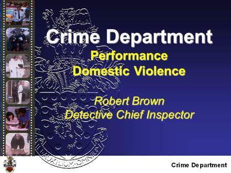 Crime Department Performance Domestic Violence Robert Brown Detective Chief Inspector.