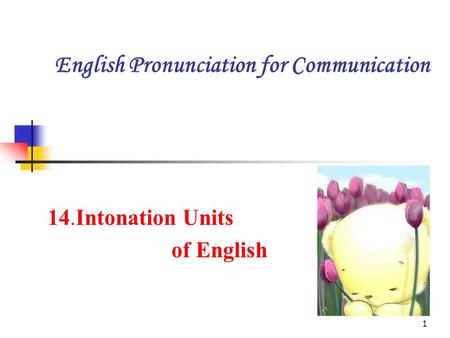 English Pronunciation for Communication