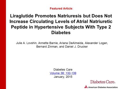 Liraglutide Promotes Natriuresis but Does Not Increase Circulating Levels of Atrial Natriuretic Peptide in Hypertensive Subjects With Type 2 Diabetes Featured.