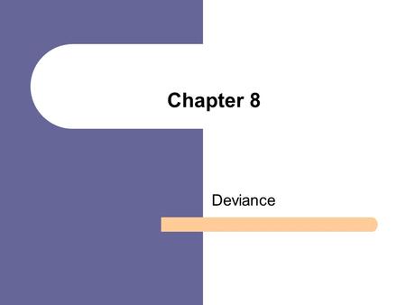 Chapter 8 Deviance. Chapter Outline Defining Deviance Sociological Theories of Deviance Forms of Deviance Deviance in Global Perspective.