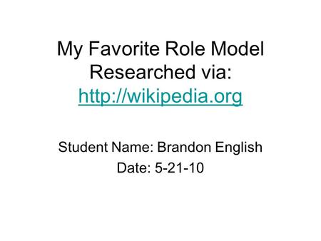 Brandon english model
