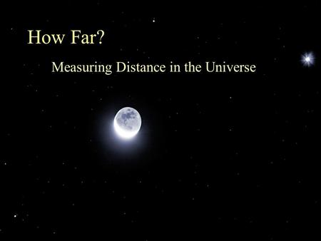 Measuring Distance in the Universe