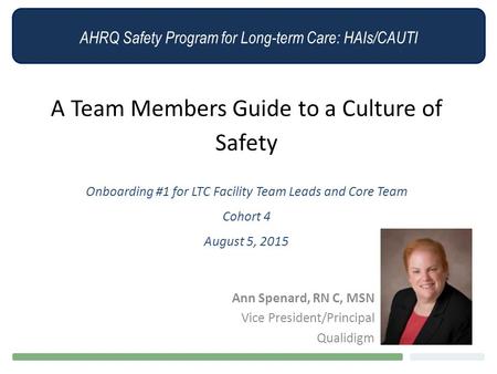 A Team Members Guide to a Culture of Safety