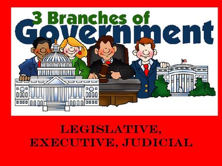 Legislative, Executive, Judicial United states government The Constitution created a government of three equal branches. The Constitution is the plan.