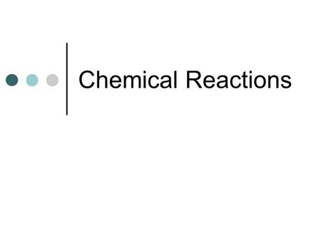 Chemical Reactions. Writing Chemical Equations 11.1.