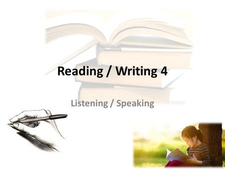 Reading / Writing 4 Listening / Speaking. 30 professions! How many can you write?