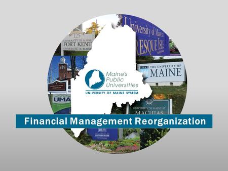 Financial Management Reorganization. Strategic Integration Target 2: Develop and implement a comprehensive financial management structure for the entire.