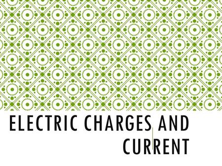 ELECTRIC CHARGES AND CURRENT. WHAT IS THE DIFFERENCE? Static Electricity and Electrical Current is made of the same thing, electrons. However, in static.