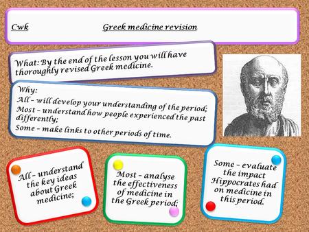 Cwk Greek medicine revision