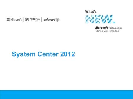 System Center 2012. Lesson 4: Overview of System Center 2012 Components System Center 2012 Private Cloud Components VMM Overview App Controller Overview.