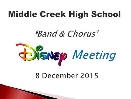  Trip Highlights  This is a joint trip for the Marching Band & Concert Singers  We are representing MCHS as one group  Andy Weiss and Andrea Siedschlag.