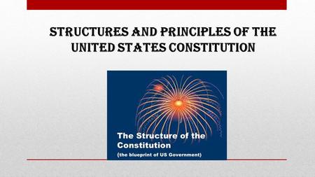 Structures and Principles of the United States Constitution.