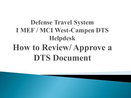 defense travel system powerpoint presentation