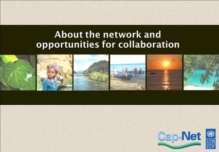 1 About the network and opportunities for collaboration.