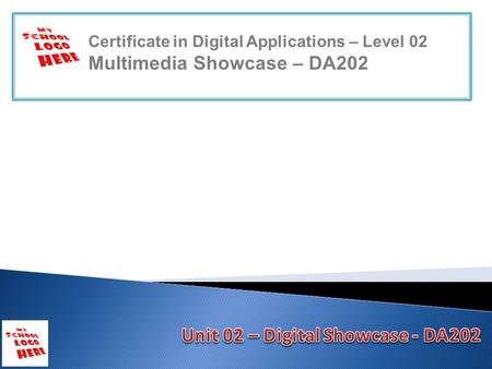 Certificate in Digital Applications – Level 02 Multimedia Showcase – DA202.