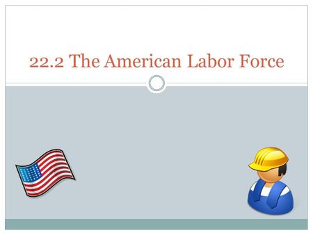 22.2 The American Labor Force. Organized Labor The civilian labor force includes men and women 16 and up who are either working or actively looking for.