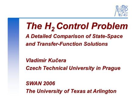 Motivation For analytical design of control systems,