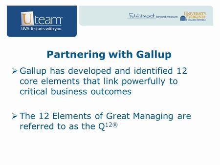 Partnering with Gallup