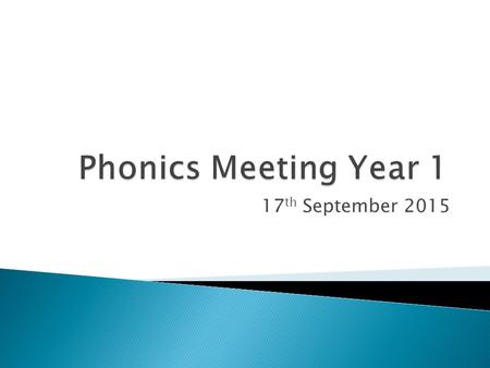 17 th September 2015.  To share information about the phonics test  To let you know what we will be doing with phonics  To let you know what you can.