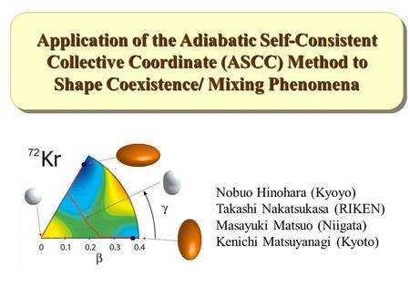 Application of the Adiabatic Self-Consistent Collective Coordinate (ASCC) Method to Shape Coexistence/ Mixing Phenomena Application of the Adiabatic Self-Consistent.