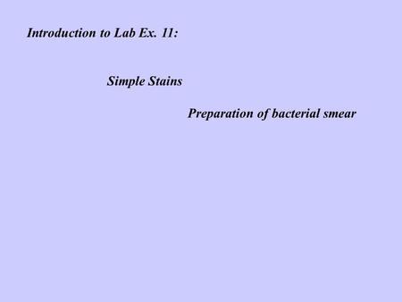 Introduction to Lab Ex. 11: