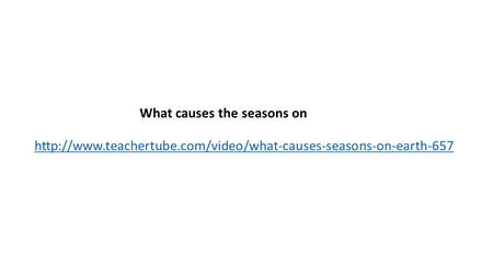 What causes the seasons on Earth?
