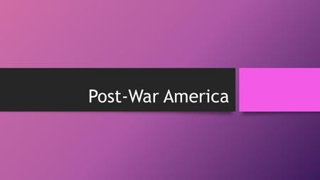 Post-War America. The weakness of the Articles The Articles of Confederation gave most of the power to the states People only thought of themselves as.