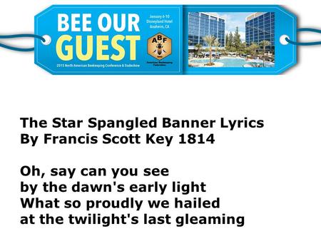 The Star Spangled Banner Lyrics By Francis Scott Key 1814 Oh, say can you see by the dawn's early light What so proudly we hailed at the twilight's last.