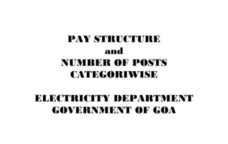 ELECTRICITY DEPARTMENT