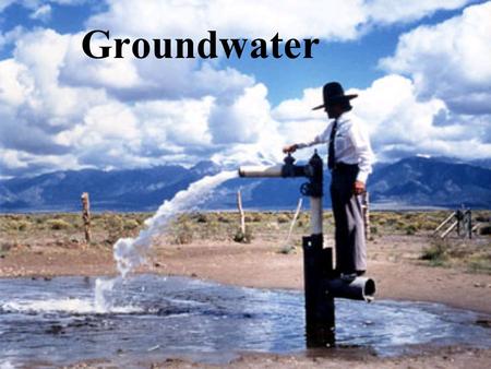 Groundwater. Groundwater is water that completely fills (saturates) the pore spaces of soil or rock formation below the water table. Water that shares.