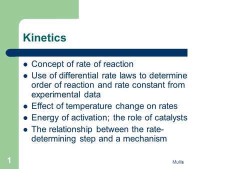 Kinetics Concept of rate of reaction