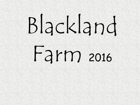 Blackland Farm 2016. Monday 6 th June – Friday 10 th June Blackland Farm is an outdoor activity centre – owned by Girl Guide UK. Situated in East Grinstead.